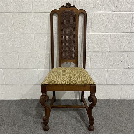 Vintage Narrow Cane Back Accent Chair