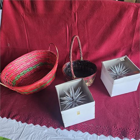 Collection of handwoven baskets