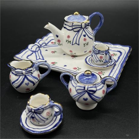 Thailand Porcelain Miniature Tea Set