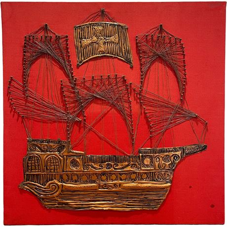 Mid Century Nautical Copper String Art