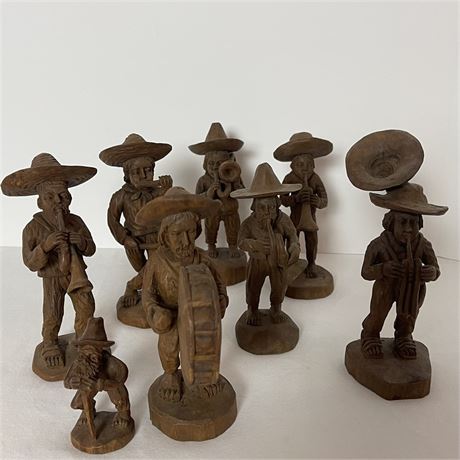 Hand Carved Wooden Mexican Figurines