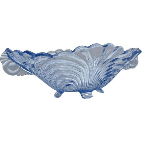 Cambridge Caprice Moonlight Blue Glass Footed Bowl