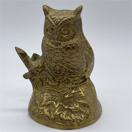 Vintage Brass Casted Owl - Made in India