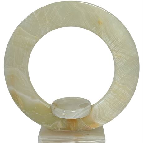 Natural Onyx Tabletop Candle Holder Sculpture