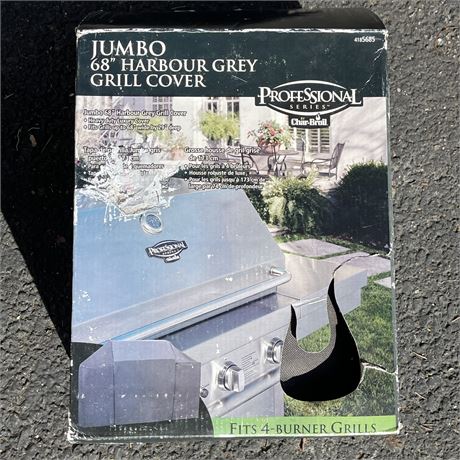 NIB Professional Char-Broil Jumbo 68" Harbour Grey Grill Cover