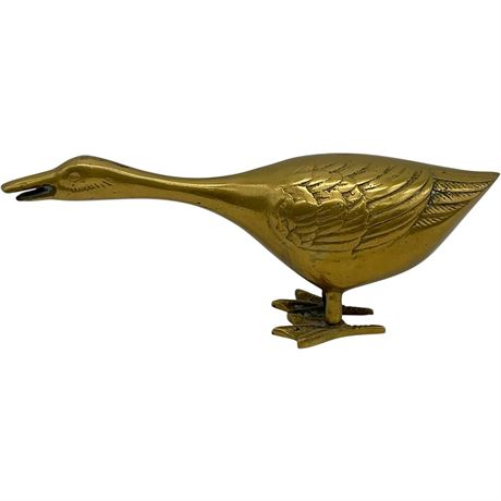 Mid Century Brass Goose Figurine