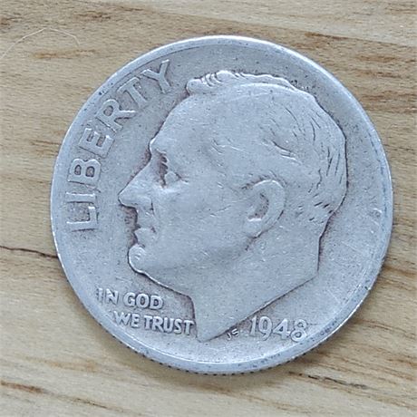 1948 S  Roosevelt Dime 90% Silver