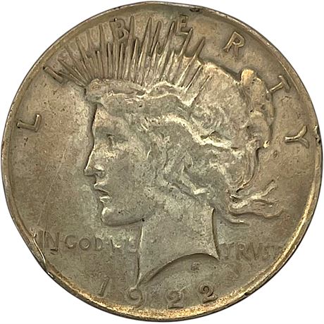 1922 Peace 90% Silver Dollar Coin