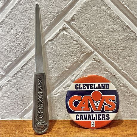 Vintage Cleveland Cavaliers Letter Opener and Pin