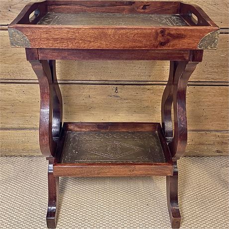 Pier 1 Imports 2-Tier Sari Tray End Table