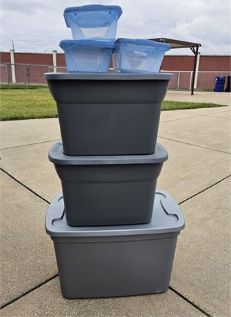 (6) Storage Totes-All Shapes and Sizes