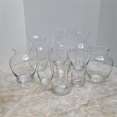glass vase lot