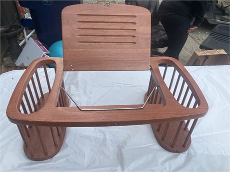Lap Desk with Adjustable Tilt & 2 Side Storage Spots. Wooden