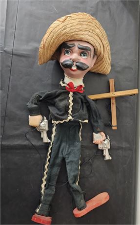 Vintage Marionette Pancho Villa Puppet