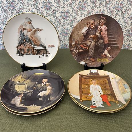(6) 1970s Norman Rockwell Collectors Plates