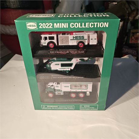 2022 Hess Mini Collection, which includes three miniature toy vehicles: a fire