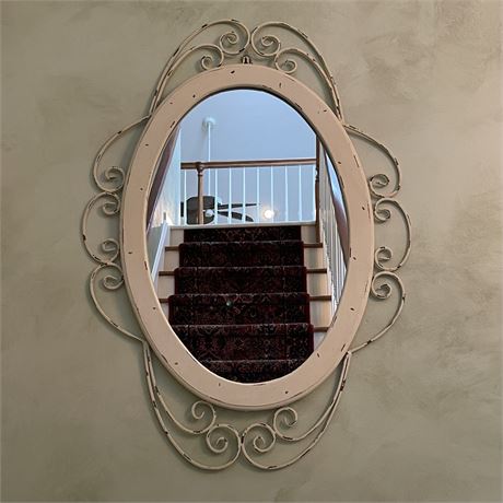Distrissed Painted Wall Mirror