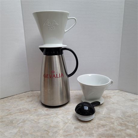 Gevalia Thermal Pot and pour over coffee makers