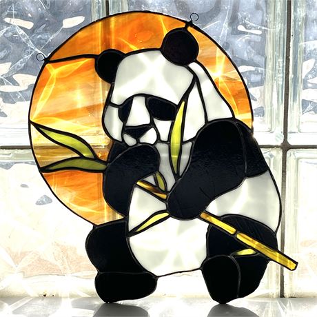 Large Stained Glass Panda