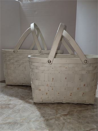 Large White Baskets