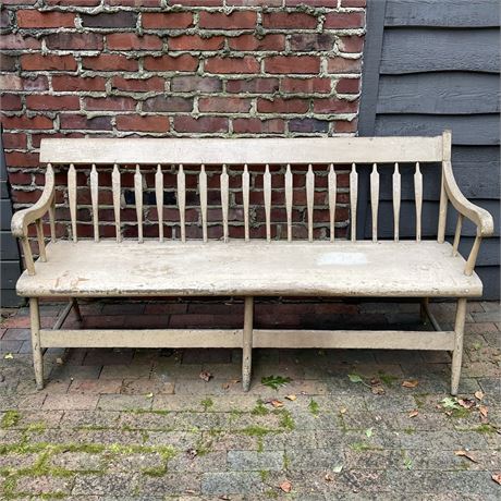 Vintage Outdoor Wood Bench