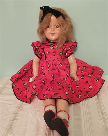 1930s composition doll 25in tall