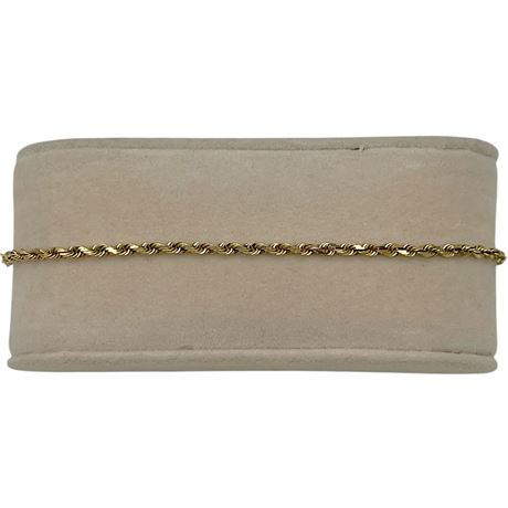 14K Yellow Gold Twist Chain Bracelet