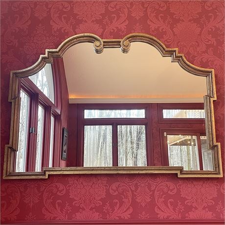 Regency Style Carolina Mirror Company Gold Giltwood Large Wall Mirror