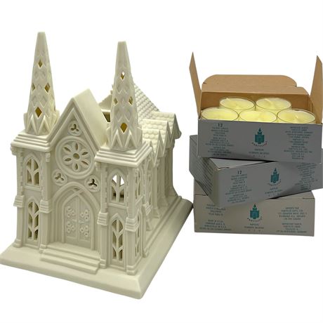 NIB PartyLite Cathedral Tealight Holder w/ New Tealights