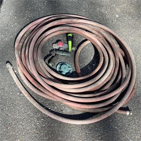 Hose w/ Multiple Sprinkler and Nozzle Attachments