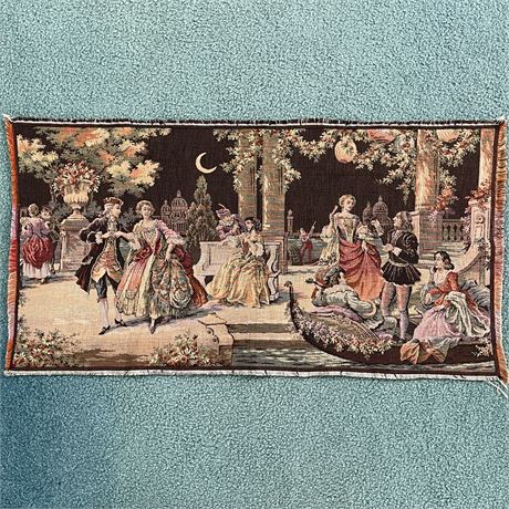 French Neoclassical Courting Scene Tapestry - Made in Belgium