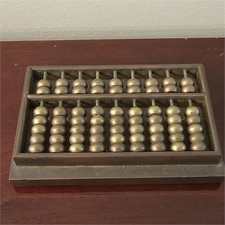 Mini Solid Brass Abacus Paperweight