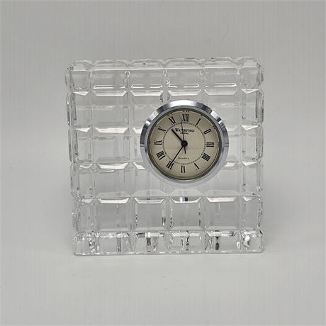 Waterford Crystal~Quadrata Cube Desk Clock