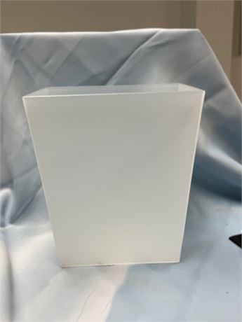 White Frosted Waste Basket