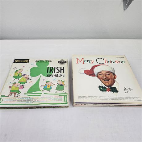 Vintage Christmas & Irish Albums Lot