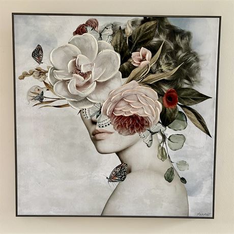 Marmont Hill "Dreamy Flower Crown" Framed Canvas Art Print