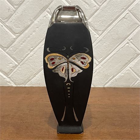 Hand-Painted Ceramic Czech Vase