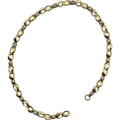 10k Two-Tone Gold Bracelet (No Clasp)