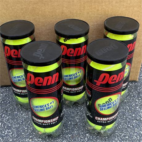 Penn Championship Extra Duty Tennis Balls - 5 Cans (15 Balls)