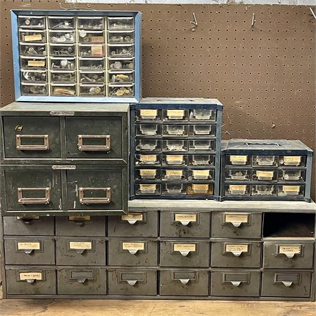 (6) Tool Boxes Filled with Miscellaneous Small Parts