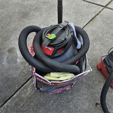 Shop-Vac wet/dry vacuum cleaner. This model is a commercial-grade vacuum with a