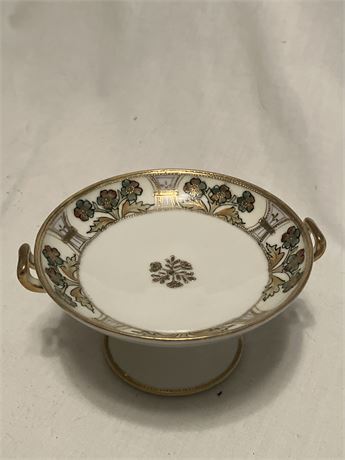 Nippon Hand Painted Mini Compote w/Art Nouveau Motif