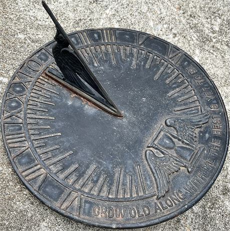 Vtg Cast Iron Sundial by Virginia Metal Crafters
