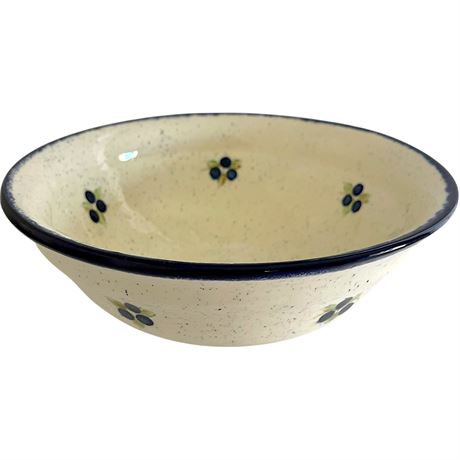 Vtg Glazed Pottery Speckled Blueberry Dish Made in Maine