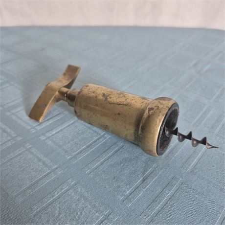 Vtg Italian Brass Corkscrew