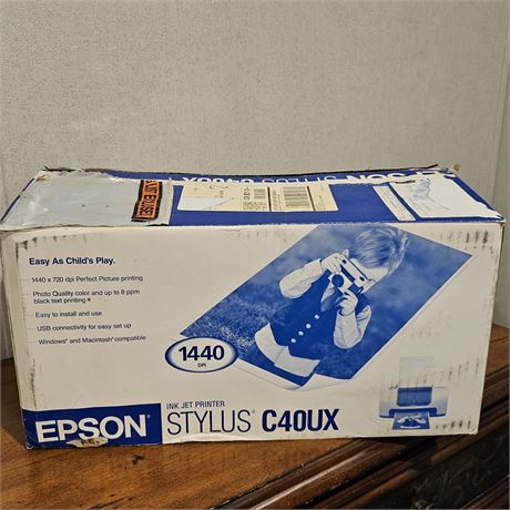 Epsom Stylus Ink Jet Printer *NOS* Model C40UX
