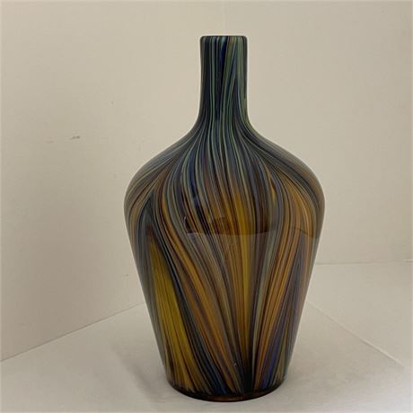 Murano Style Multicolor Glass Vase