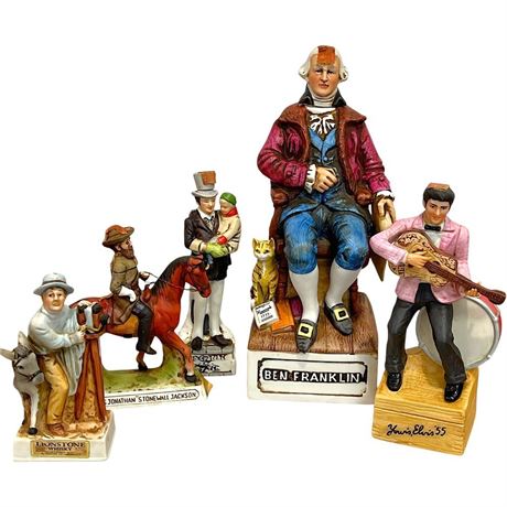 Vtg Ceramic Whiskey Decanters