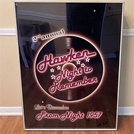 1957 Lighted Hawken "Night To Remember" 2nd Annual Prom Night Sign