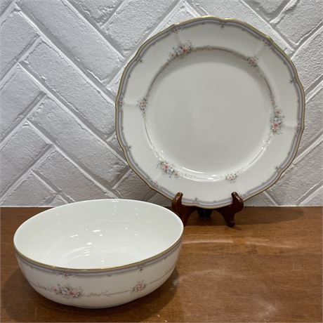 Mikasa "Romantic Garden" Bone China Plate and Bowl Set